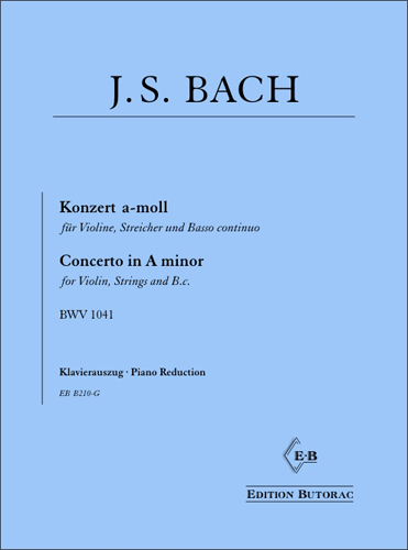 Cover - Bach, Concerto in A minor (BWV 1041)